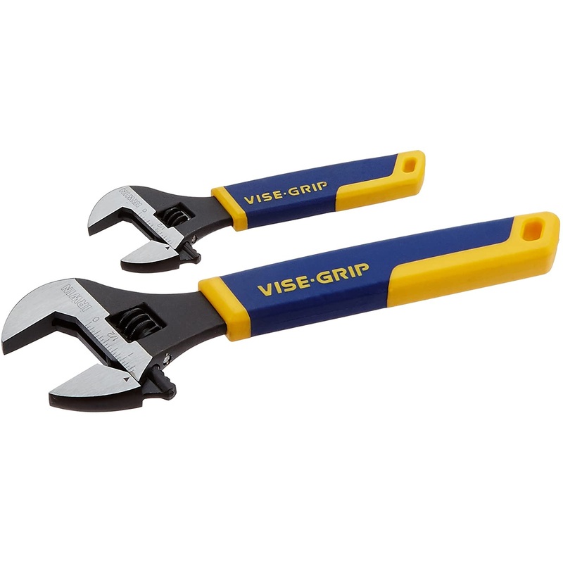 Irwin (928) 2078700 IRWIN VISE-GRIP Tools Adjustable Wrench Set, 2-Piece (6 Inch and 10 Inch) (2078700)