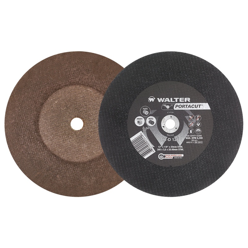 Walter (365) 11D121 PORTACUT WHEEL 12" X 1/8" X 20MM C24 TYPE 1 PK10