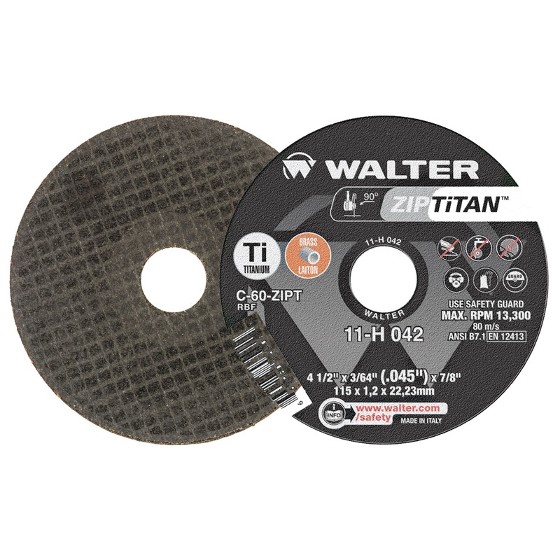 Walter (365) 11H042 ZIP TITAN WHEEL 4-1/2" X 3/64" X 7/8" TYPE 1 GRADE: C-60-ZIPT PK 25