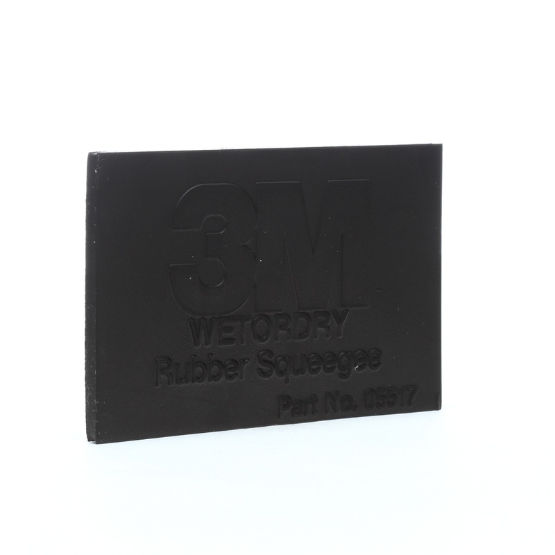 3M (815) 05517 3M Wetordry Rubber Squeegee, 05517, 2 3/4 in x 4 1/4 in (7 cm x 10.8 cm), Colour: Black, 3M Stock No. 7000028348