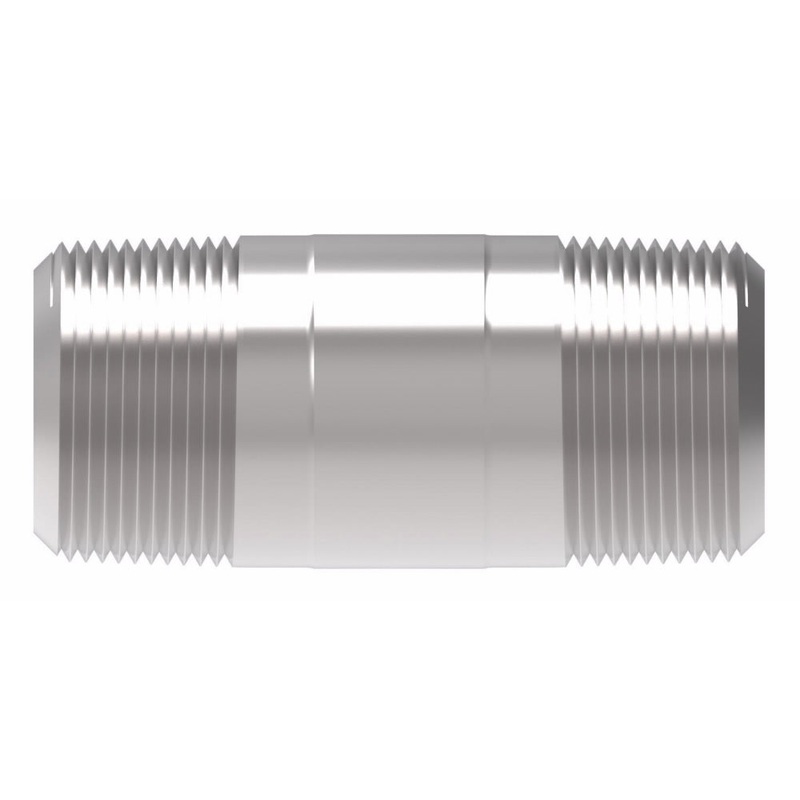 WHD (129) 3328X4 BRASS PIPE 2 LONG NIPPLE 1/4 MALE NPT