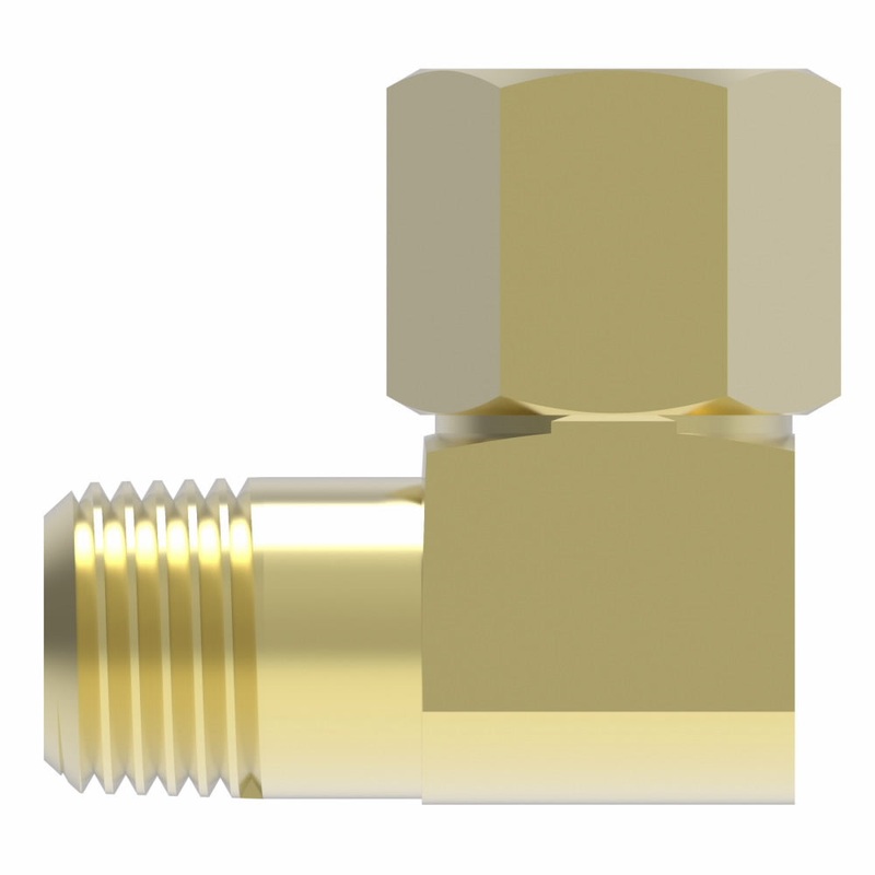 WHD (129) 69X3 BRASS COMP 3/16TUBE X1/8 MALE NPT 90ELB