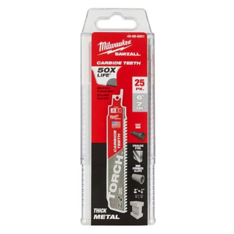 Milwaukee (366) 48-00-8501 25PK 6IN C. TORCH SAWZALL