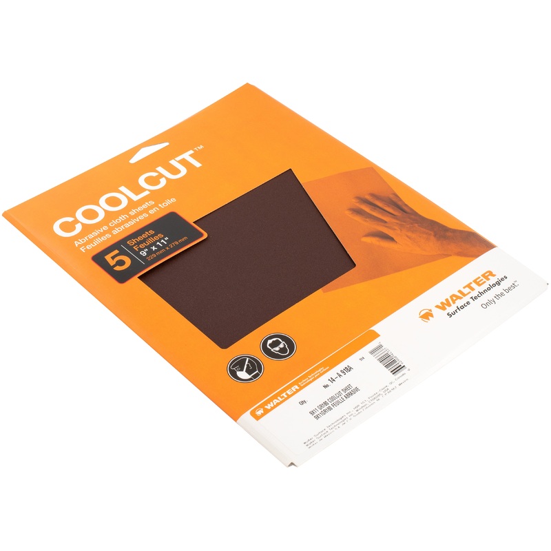 Walter (365) 14A918A 9" X 11" GR180 COOLCUT Hand Sanding Sheets PK 5