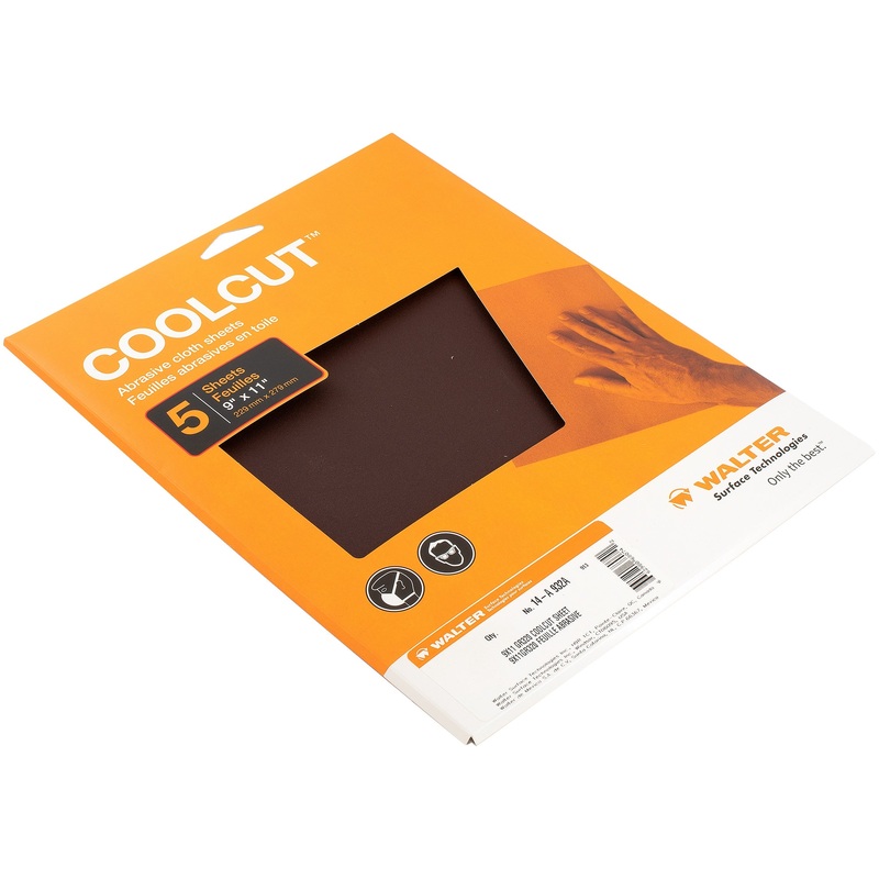 Walter (365) 14A932A 9" X 11" GR320 COOLCUT Hand Sanding Sheets PK 5