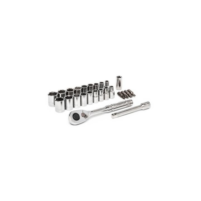 Apex Tool (442) CSWS1C 25 Pc. 1/4" Drive 6 Point SAE/Metric Mechanics Tool Set