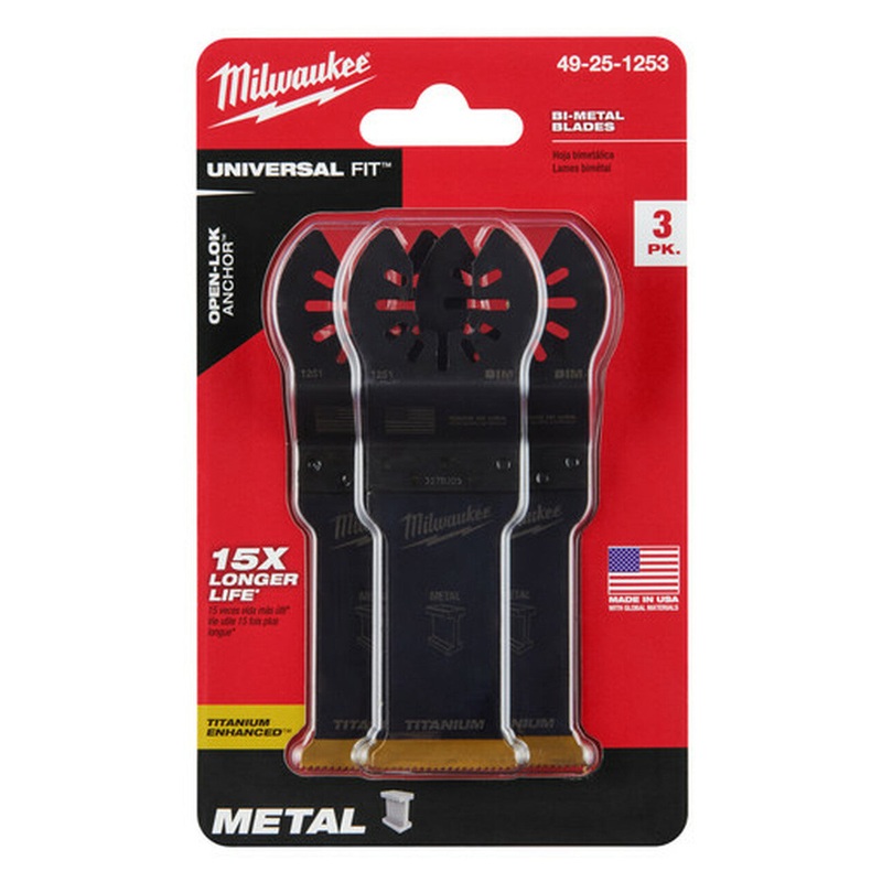 Milwaukee (366) 49-25-1253 3PK 1-1/8IN BI-METAL TIN