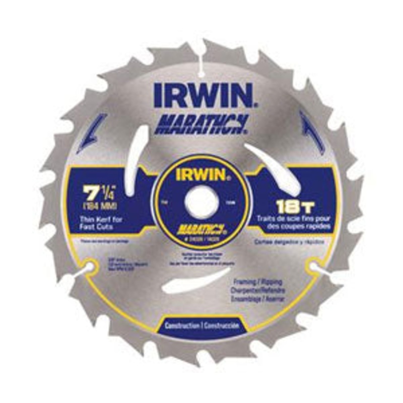 Irwin (928) 24030 IRWIN Marathon Portable Corded Circular Saw Blade, 7 1/4-inch, 24T (24030)